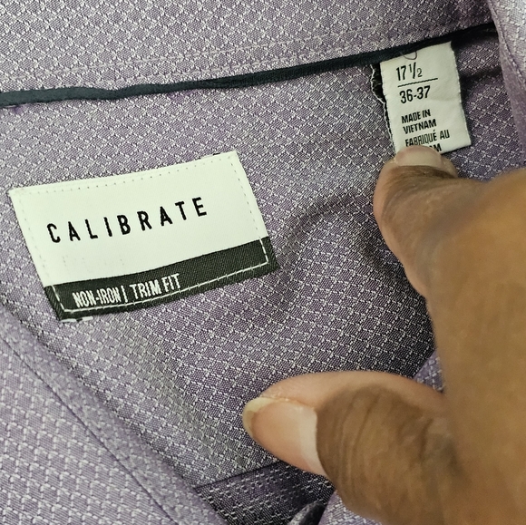 Calibrate LS Button Up Dress Shirt, EUC, Size 17 1/2 | 36/37 (XL Tall) - Picture 2 of 5